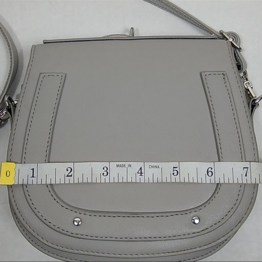 Miniso Gray Shoulder Cross Body Ring Handle Bag - Picture 6 of 13